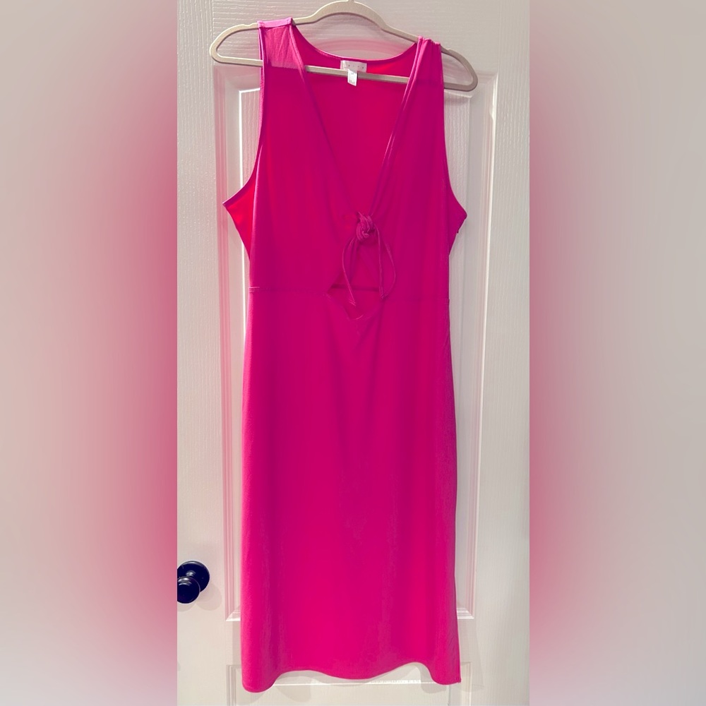 Leith hot pink dress